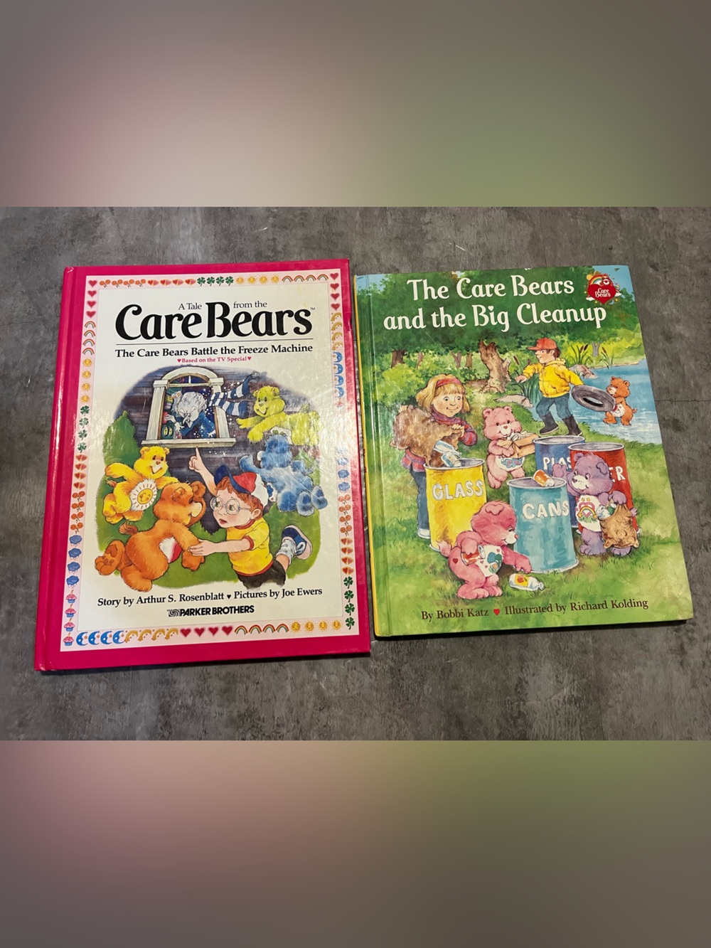 Set of Two Vintage Care Bears Hardcover Children’s Books 80s and 90s